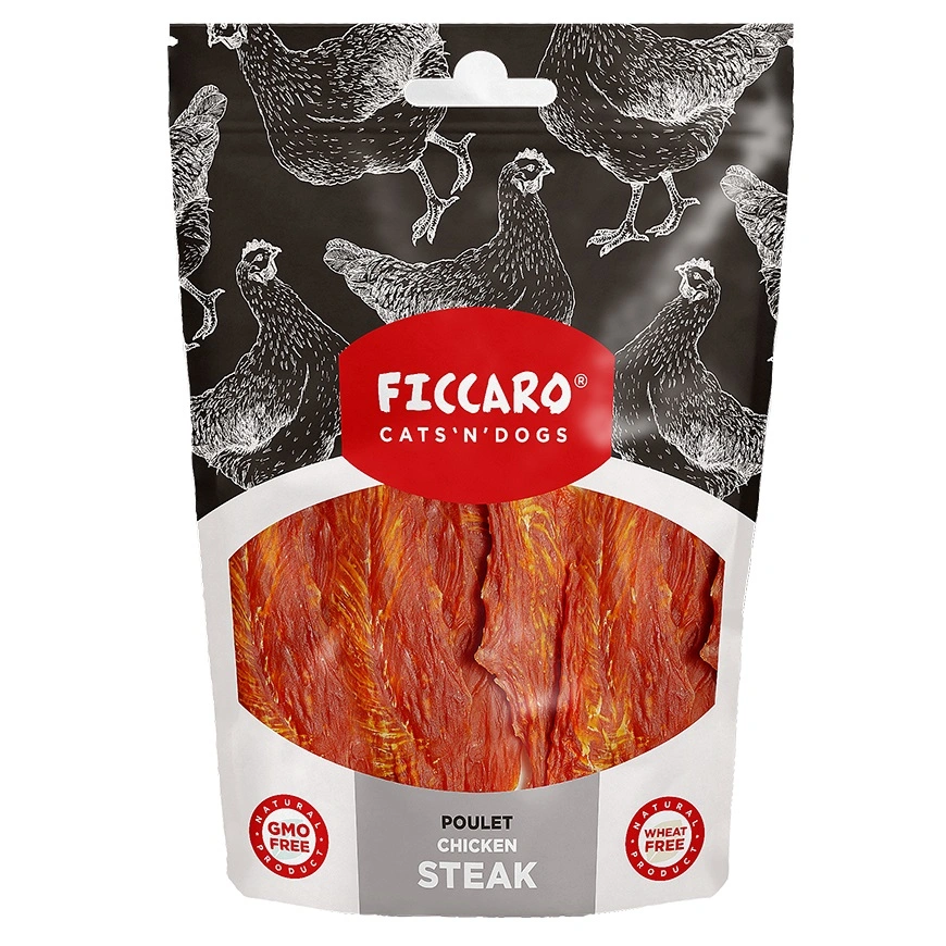 FICCARO Hundesnack Kylling Steak - lækker kyllingesteak 100 g
